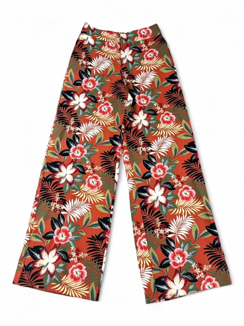 Zara TRF Wide Leg Floral Pants S